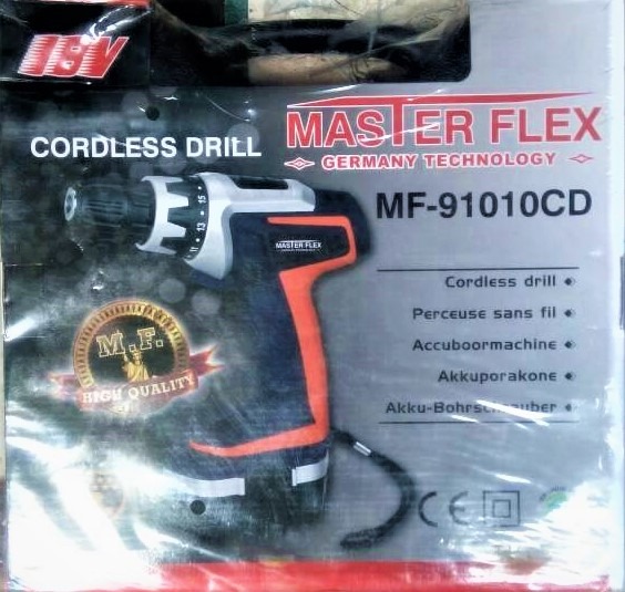 Master Flex Cordless Drill MF-91010CD (18v)